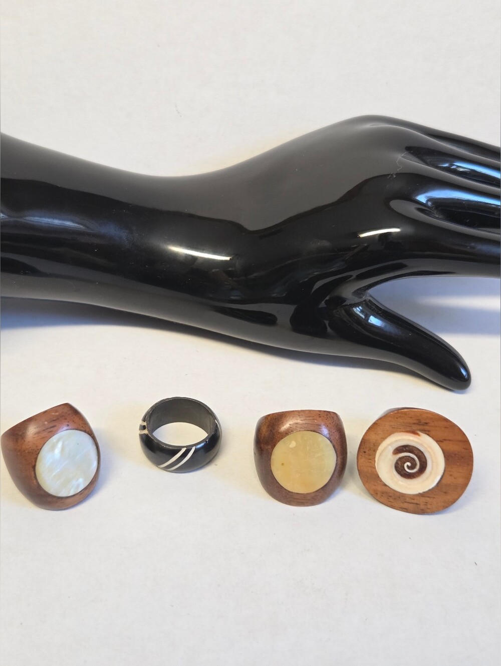 Vintage Boho 4-Piece Organic Chunky Statement Rings. Sizes Vary